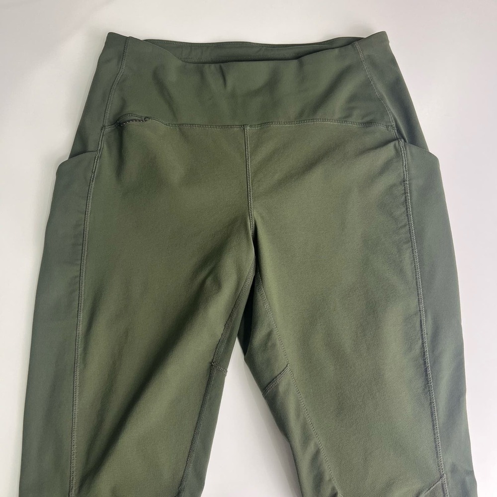 Title Nine Sylvan Hybrid Hiking Tights Leggings Pants Size Medium Olive Green - Picture 5 of 16